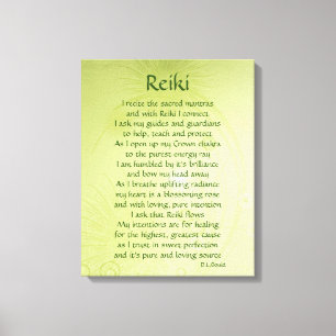 Canvas de poemas de arte de Reiki