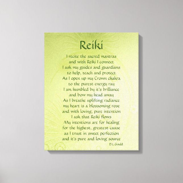 Canvas de poemas de arte de Reiki (Frente)