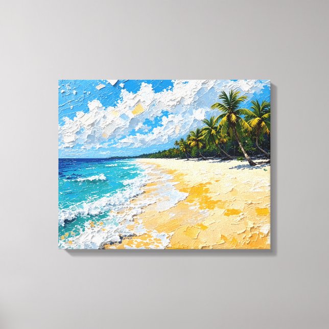 Canvas de praia da ilha tropical | Oce Costeira (Frente)