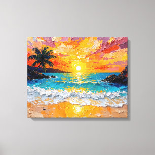 Canvas de praia da ilha tropical Oce Costeira