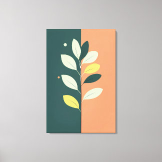 Canvas de ramificação de Folhas Minimalista