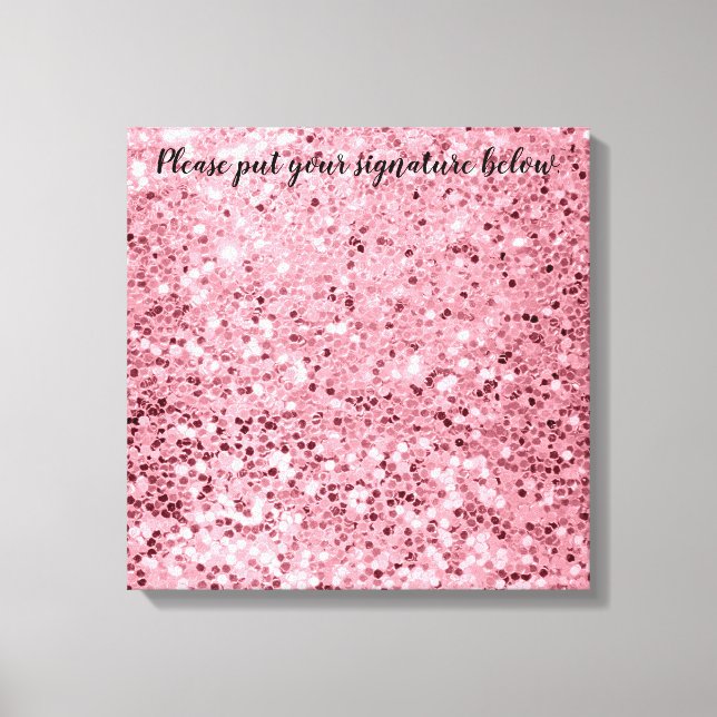 canvas de Rosa de assinatura de 20"x20" com brilho (Frente)