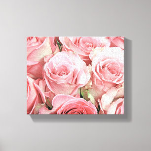Canvas de Rosas Rosa