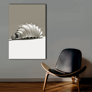 Canvas de Seashell Preto e Branco