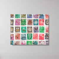 Canvas de selos postais