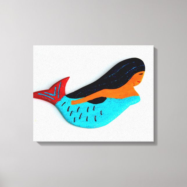 canvas de sereia de salmoura de natação (Frente)