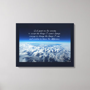 Canvas de Serenity Prayer & Mountain