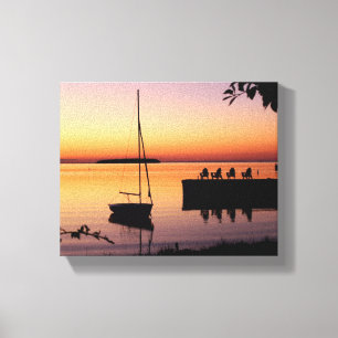 Canvas de Silhueta Sunset