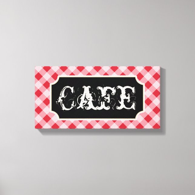 Canvas de Sinal de Café Rustic Kitchen (Frente)