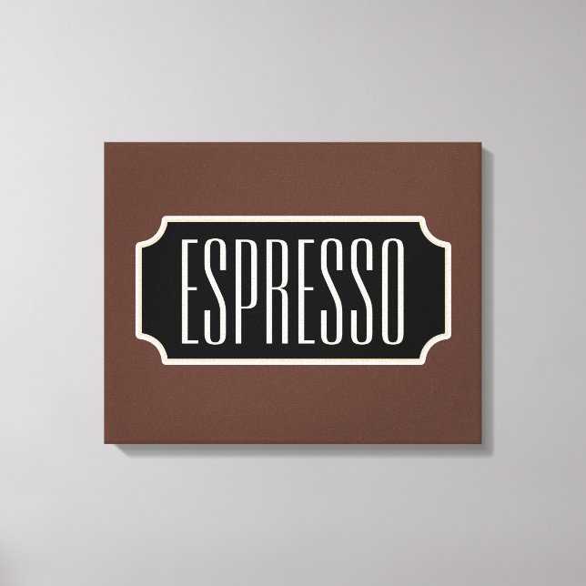 Canvas de Sinal de Espresso Castanho (Frente)
