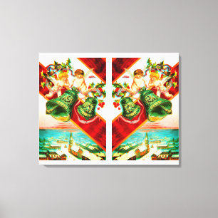 canvas de sinos tocando Cherubs