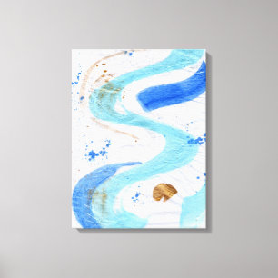 Canvas de Textura de Abstrato do Blues 030