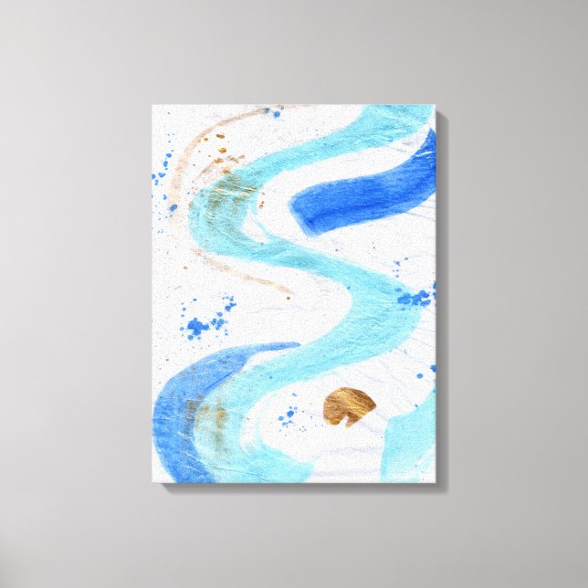 Canvas de Textura de Abstrato do Blues 030 (Frente)