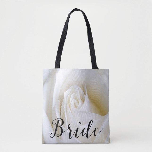 Canvas de Tote de Rosa Branca em cima de tudo (Frente)