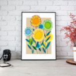 Canvas de Wall Art da Flor<br><div class="desc">Adicione um toque de design escandinavo moderno a sua casa com este impressão abstrato paisagístico espantoso.</div>