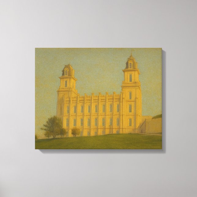 Canvas de Wall Art do Templo Manti Utah™ (Frente)