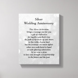 Canvas do aniversário de casamento de prata