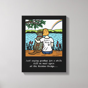 Canvas do anjo e da mamã de Labrador do chocolate