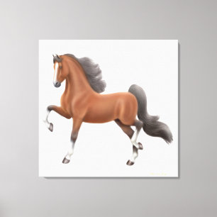 Canvas do cavalo de Saddlebred Gaited do americano