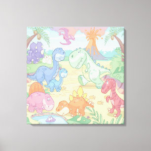 Canvas do dinossauro dos desenhos animados