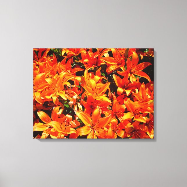 Canvas do Flor Lily Laranja-Fogo (Frente)