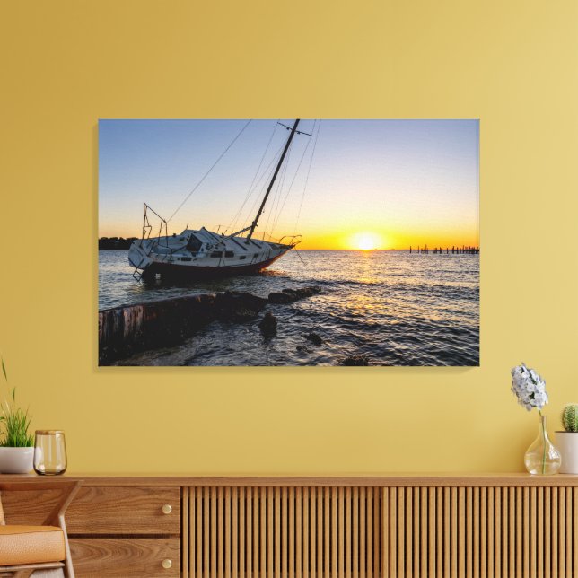 Canvas Do Golfo De Breeze E Jetty Sunset (Insitu(Sala de estar))