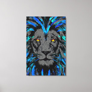 Canvas do Leão Azul - Impressão da Tela do Leão Az
