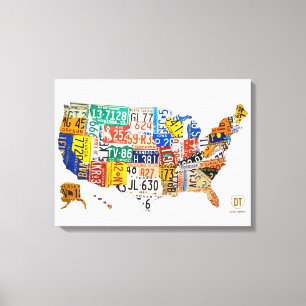 Canvas do mapa da matrícula dos Estados Unidos