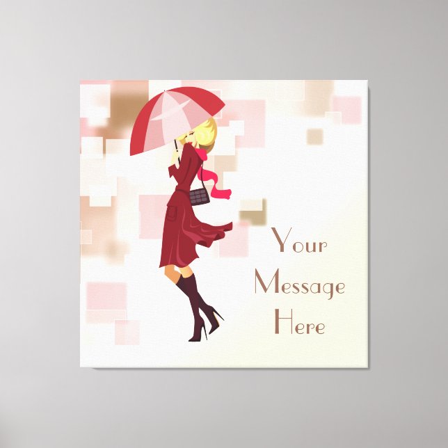 Canvas do modelo da moda umbrella (Frente)