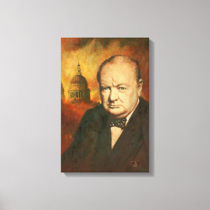 Canvas do retrato de Winston Churchill