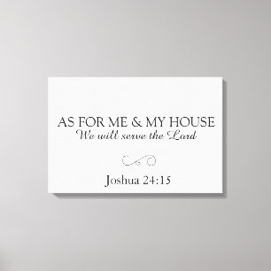 Canvas do verso da bíblia do 24:15 de Joshua