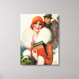 CANVAS DO VINTAGE DO FERIADO DOS CLIENTES DO NATAL
