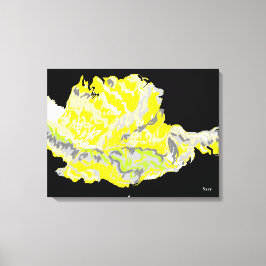 Canvas embrulhada/ Rosa amarela