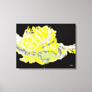 Canvas embrulhada/ Rosa amarela