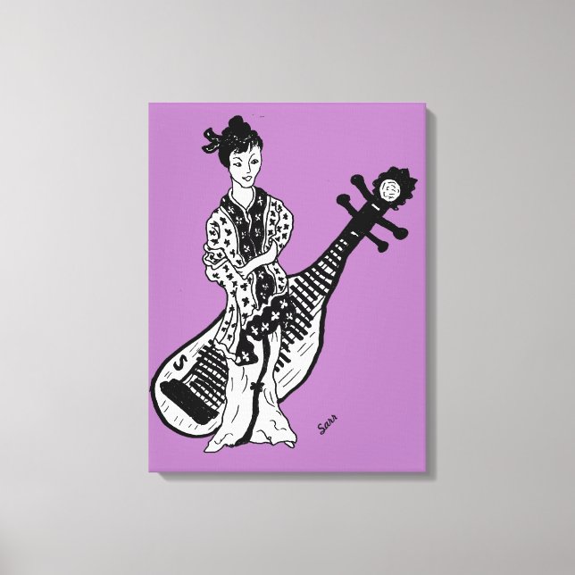 Canvas embrulhando Geisha Girl (Frente)