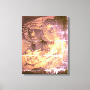 CANVAS ENVELHECIDA A ARTE DA SENHORA DA ESPANHA DE
