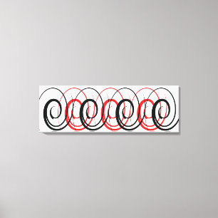 Canvas Espiral Vermelha e Preta