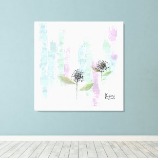 Canvas estendida com aquarela
