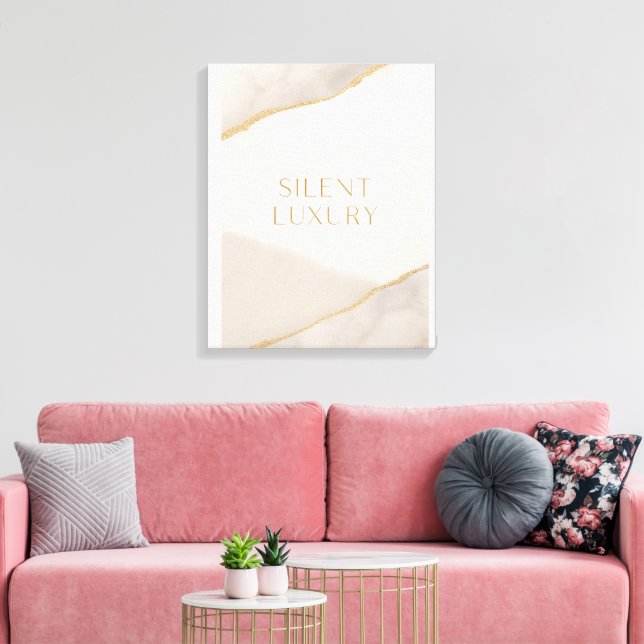 Canvas Estética Neutral - Decoração do Luxo Silenc (Insitu(Sala de estar))