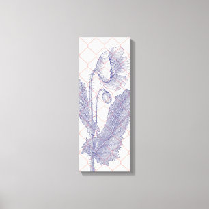 Canvas esticada do sépia floral da colheita modern