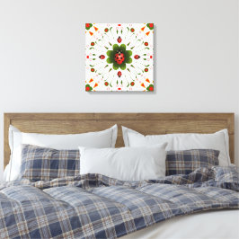 Canvas Esticada Ladybug-tema Impressão de 16" X 16