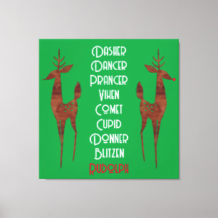 Canvas Esticada - Rebelde Papai noel - Rudolph