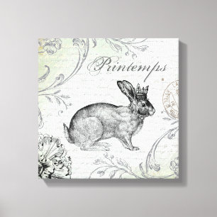 Canvas esticadas coelhinho da Páscoa do vintage