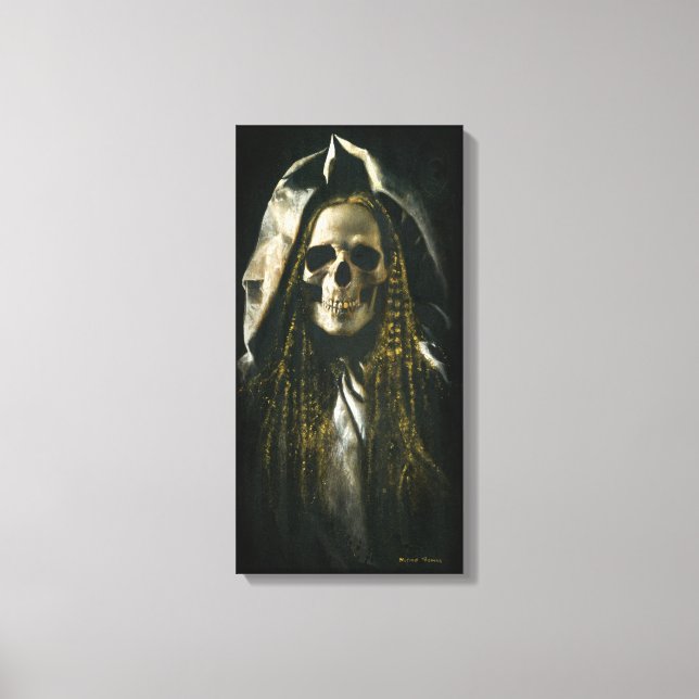 Canvas Fantasma do Esqueleto Gótico (Frente)