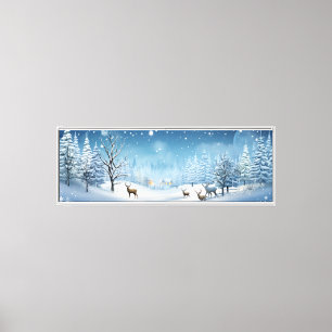 Canvas Feriada - Cena de Veado de inverno
