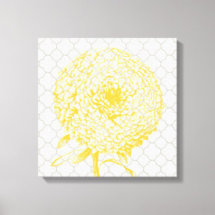 Canvas floral moderna esticada