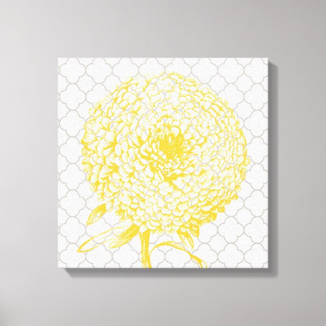 Canvas floral moderna esticada (Frente)