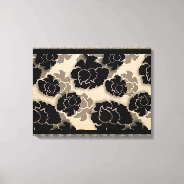 Canvas Grungy Floral, Marfim (Frente)