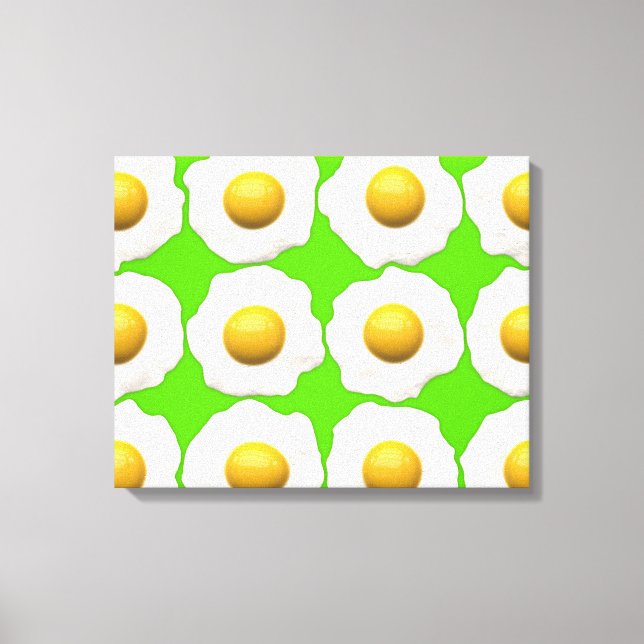 Canvas hipster de verde limão pop-art de ovos seco (Frente)