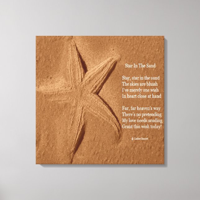 Canvas Imprimir Estrela Na Areia Por Base Ladee (Frente)